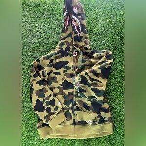 ABC CAMO SHARK ZIP UP HOODIE KIDS